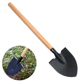 Portable Wooden Handle Steel Hand Shovel 1