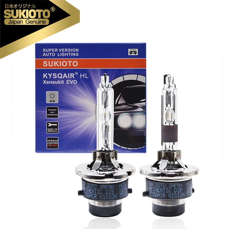 

2PCS GENUINE SUKIOTO JAPAN 35W D2S D2R D4S D4R Xenon HID Bulbs 5500K White HID Xenon Lamp 66240 66440 55W D2S Auto Xenon Bulb