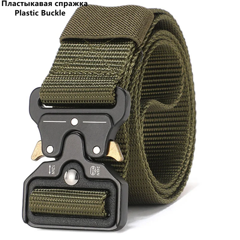 Herenriem Outdoor Jacht Tactische riem Multifunctionele B Nylon riem Hoge kwaliteit Marine Corps Canvas riem Plastic_voghion.com