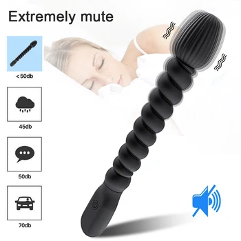 10 Speeds Anal Beads Vibrators Female for Women Soft Butt Plug Stimulator Vibrating Gay Sex Toys for Men Adults Prostate Massage 5