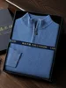 CHICUU Men's 100% Cashmere Sweater Zipper Pullover Mock Neck Long Sleeve Basic Cashmere Knitwear Autumn Winter Clothing Tops 3
