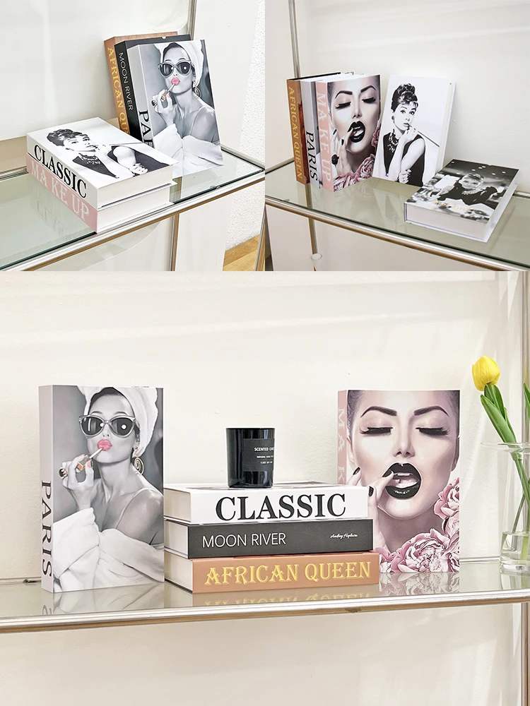

Fashionable Fake Book decoration home decoration books modern simulation luxury storage box decoration Club Hotel model