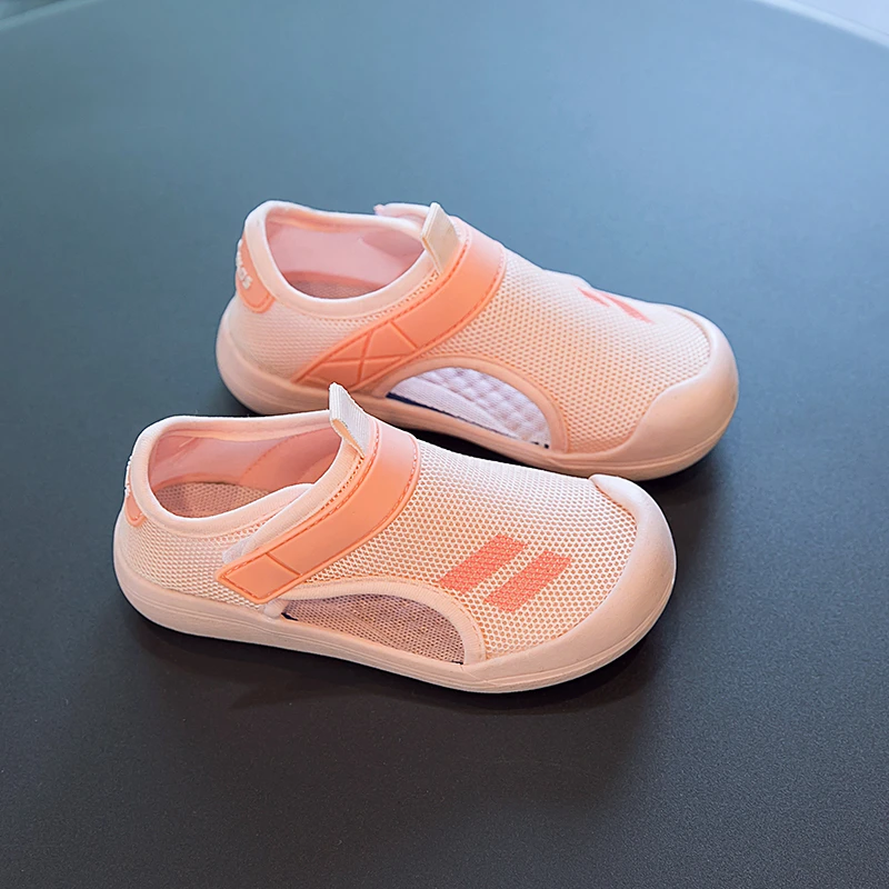 Baby Sports Sandals Fashion Kids Shoes Girls Boys Pu Breathable Mesh Mix Color Anti slip Beach Toddler Sandal Children Shoes