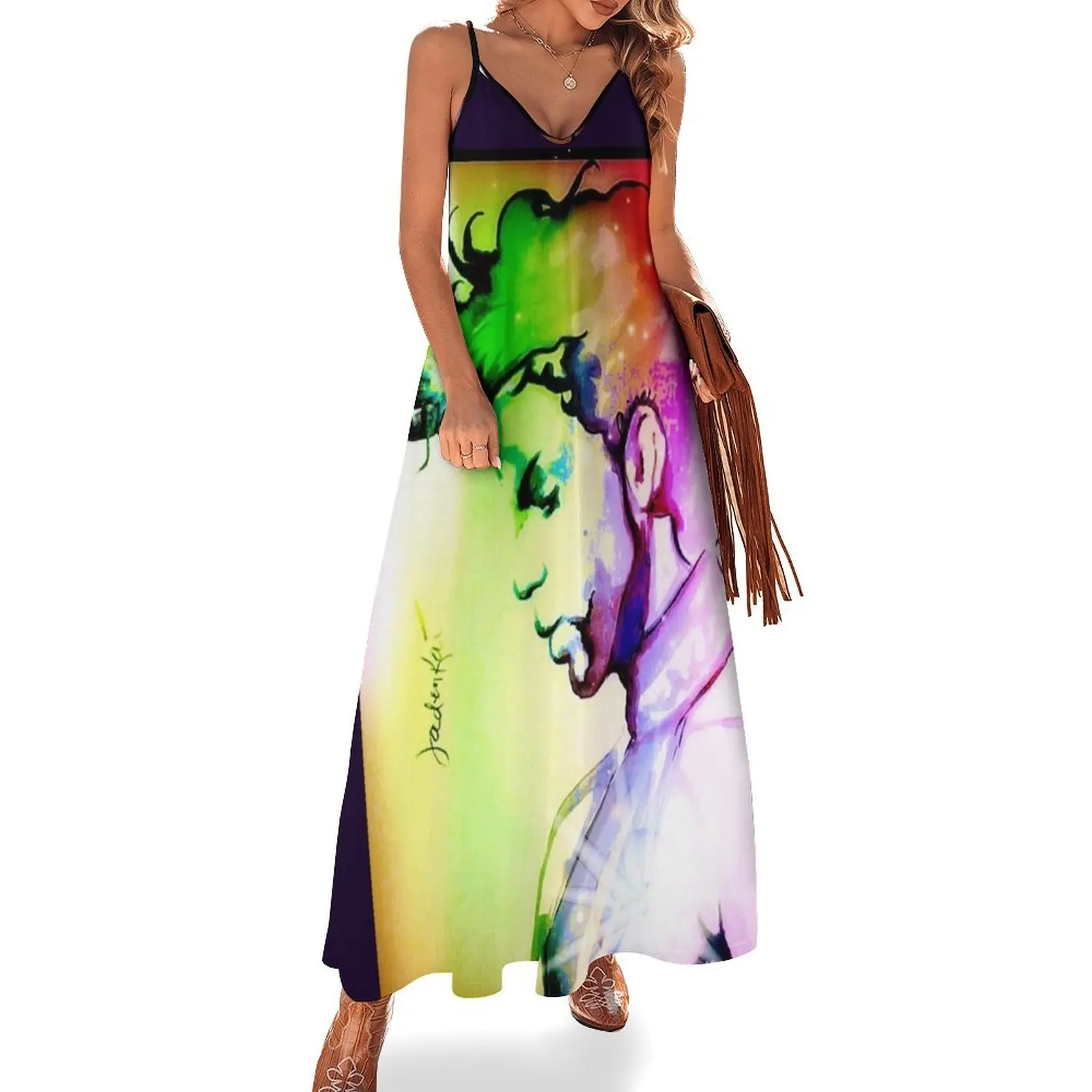 

Rainbow Child Sleeveless Dress women clothes ceremony dresses
