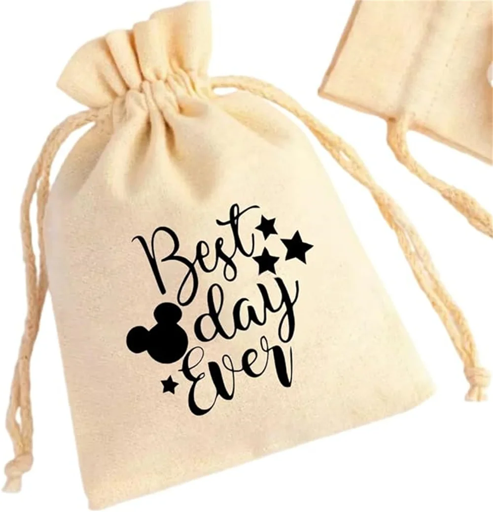 

Хлопковая Сумочка Best day с принтом, 5*7 дюймов