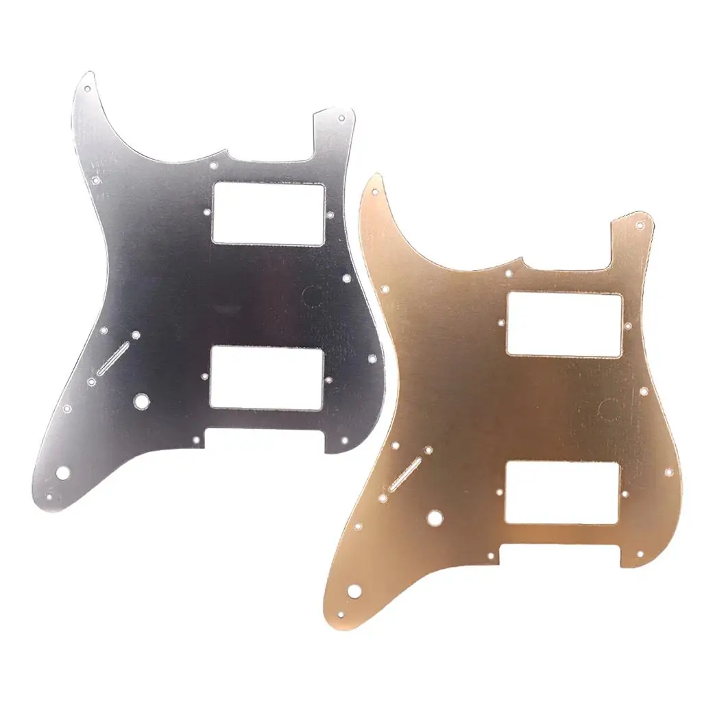 Tooyful Aluminum Alloy HH Guitar Pickguard Anti-Scratch Plate for ST Electric Guitar Accessory