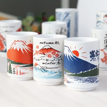 일본 인상의 세라믹 머그잔, 차 와인 스시 사케 컵, 재미있는 패밀리 레스토랑 장식, 친구를 위한 여행 선물, 300ml