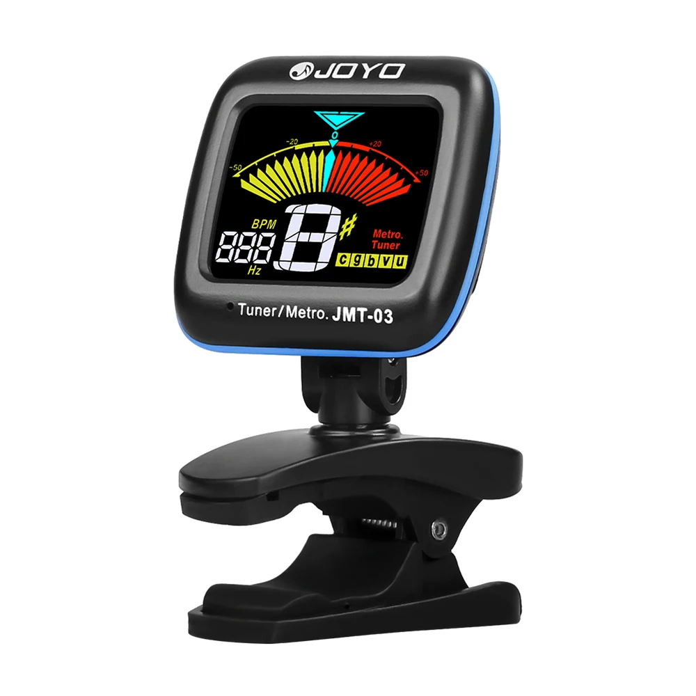 JOYO JMT-03 Guitar Tuner 360 Degree Rotatable Clip-on TAP Tempo Metronome Function Electronic Tuner for Guitar Bass Ukulele acouway guitar ukulele tuner violin bass electronic tuning tuner clip on chromatic tuner 360 degreerotate with 5 tuning model