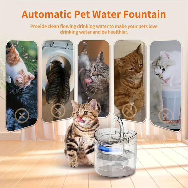Fuente de agua para gatos y perros pequeños