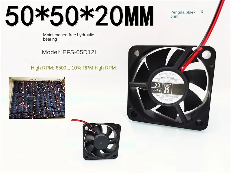 

Новинка 5020 гидравлический подшипник 5 см с высоким вращением большой объем воздуха 12 В 0,16 а шасси 50*50*20 мм вентилятор