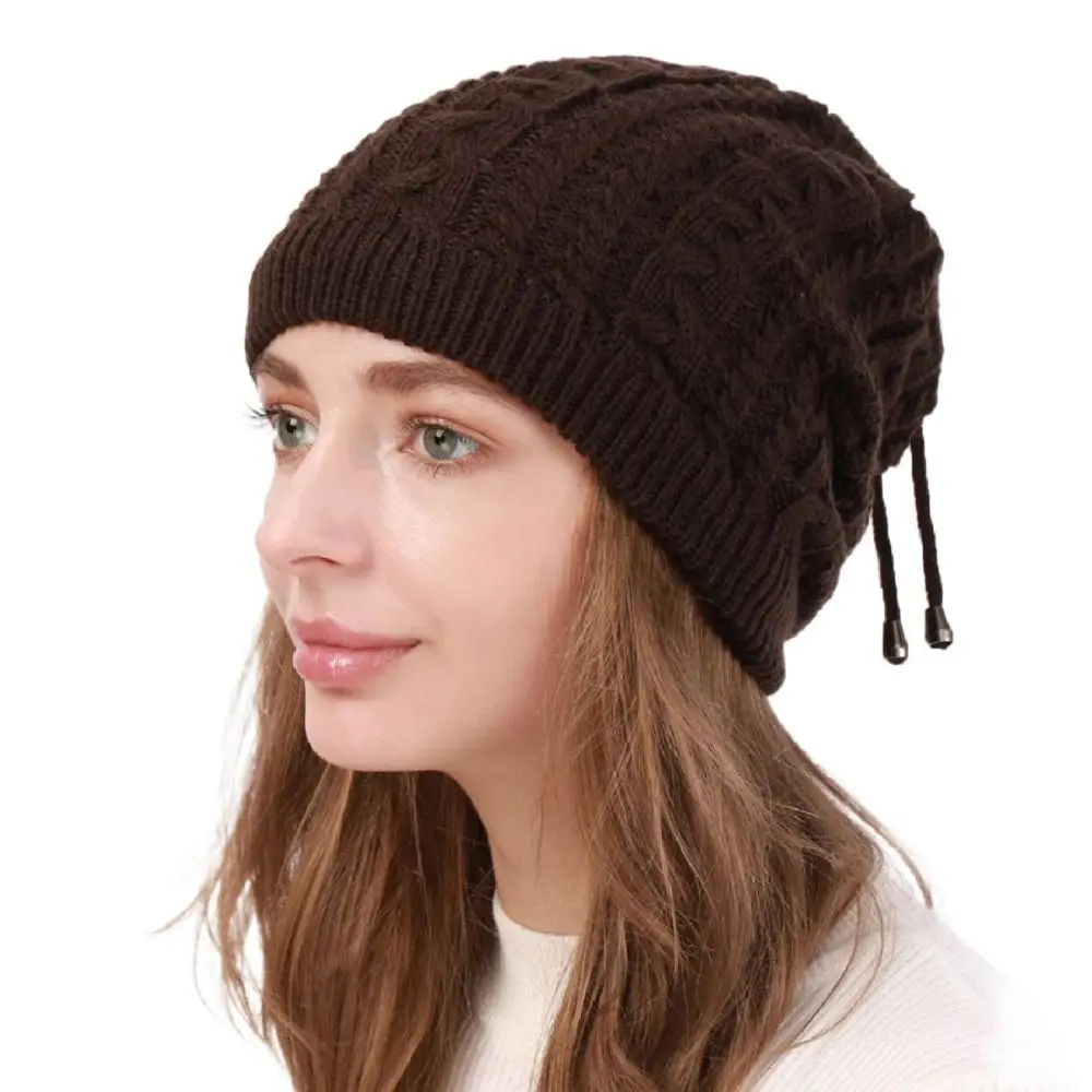 Soft Knitted Cotton Beanie Hat Scarf for Men and Women
