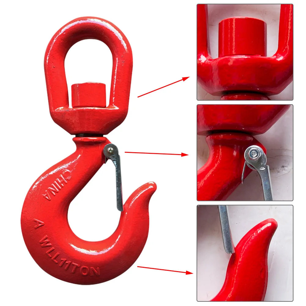 1 Ton Quick Release Industrial Alloy Steel Lifting Drop Forged Hanging  Rigging Shackle With Latch Swivel Eye Hook Hardware Crane - AliExpress