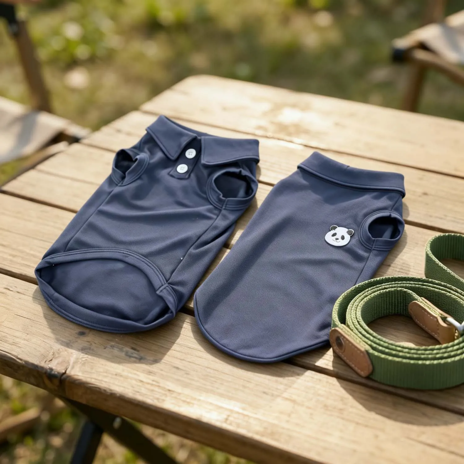 Maglietta Polo per Cani con Ricamo Panda, Morbida e Traspirante, Senza Maniche, Abbigliamento per Cani, Outfit per Passeggiate Quotidiane per Tutte le Razze Piccole e Medie - immagine 6