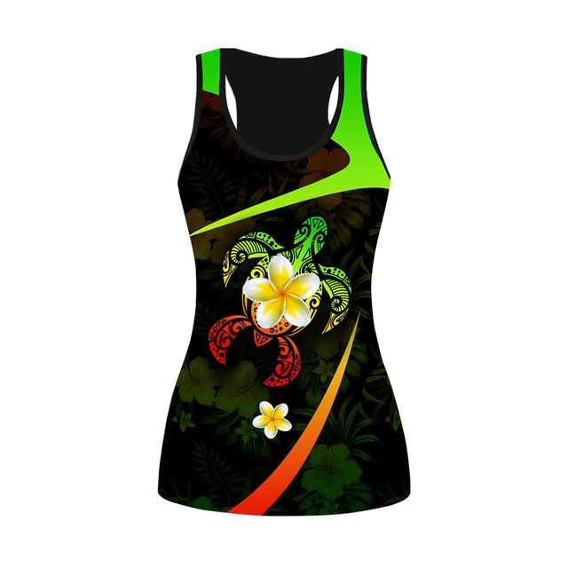 Polynesian Turtle Tattoo Legging Tank Top Legging Yoga Pants Women  Sportwear Yoga Vest Suit Xs-8xl - Pants & Capris - AliExpress