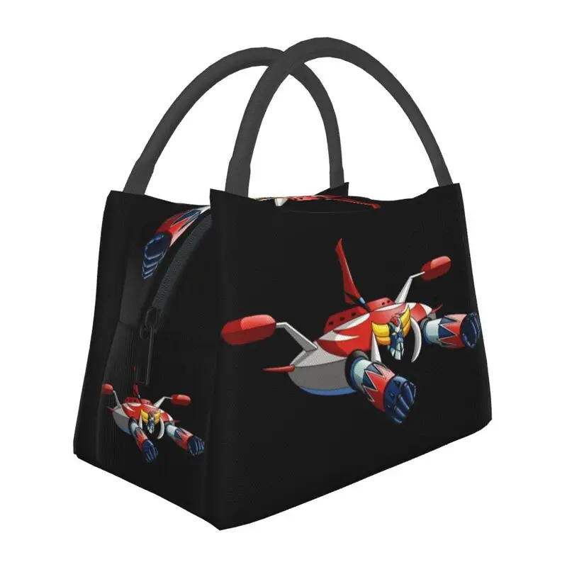 

UFO Goldorak Grendizer Robot Insulated Lunch Bags for Women Leakproof Anime Manga Cooler Thermal Lunch Box Work Picnic