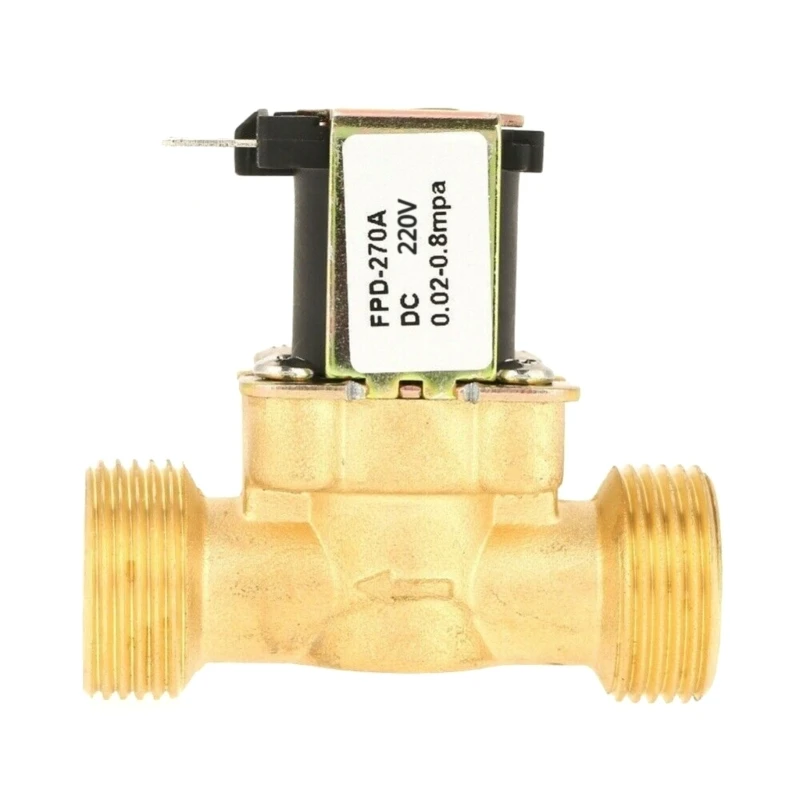 

AC220V DC12V 24V DN15 1/2" Brass Electric Solenoid Valve Normally Closed Water Inlet Switch For Solar Water Heaters