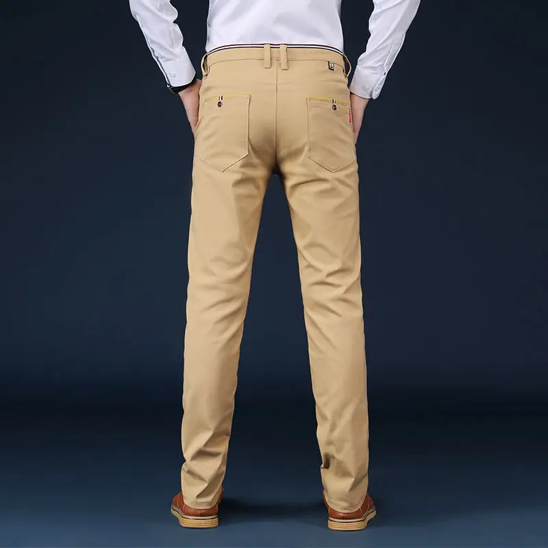 thumbnail image 1 of Pantalones casuales rectos negros elegantes de corte ajustado para hombre, nuevos pantalones holgados de tendencia clásica con bolsillos estilo Harajuku Y2k para hombre, 1 of 5