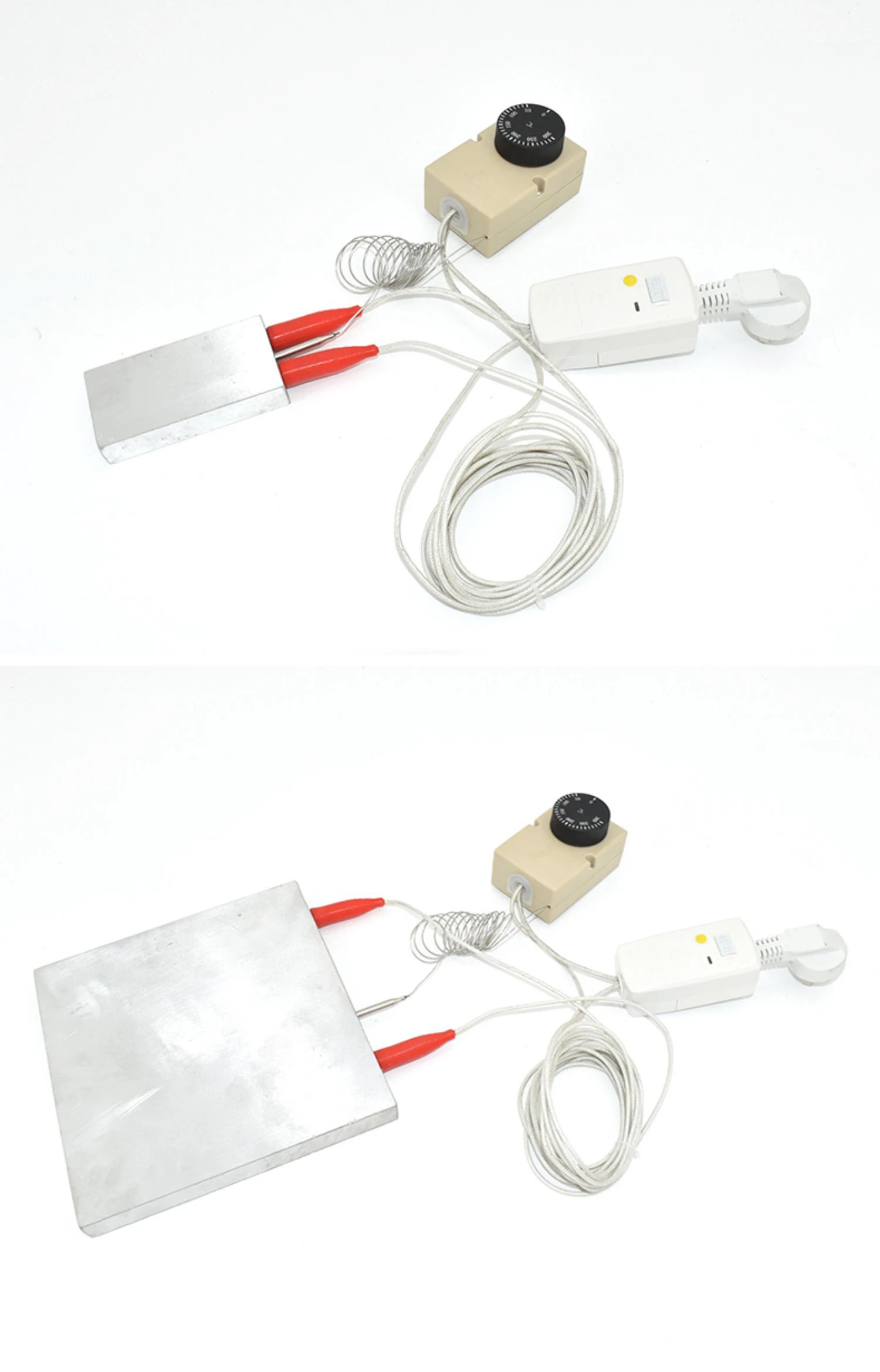 ZLJRB Cast Aluminum Adjustable Heating Plate Set 220V Thermostat Heater 50-300°C