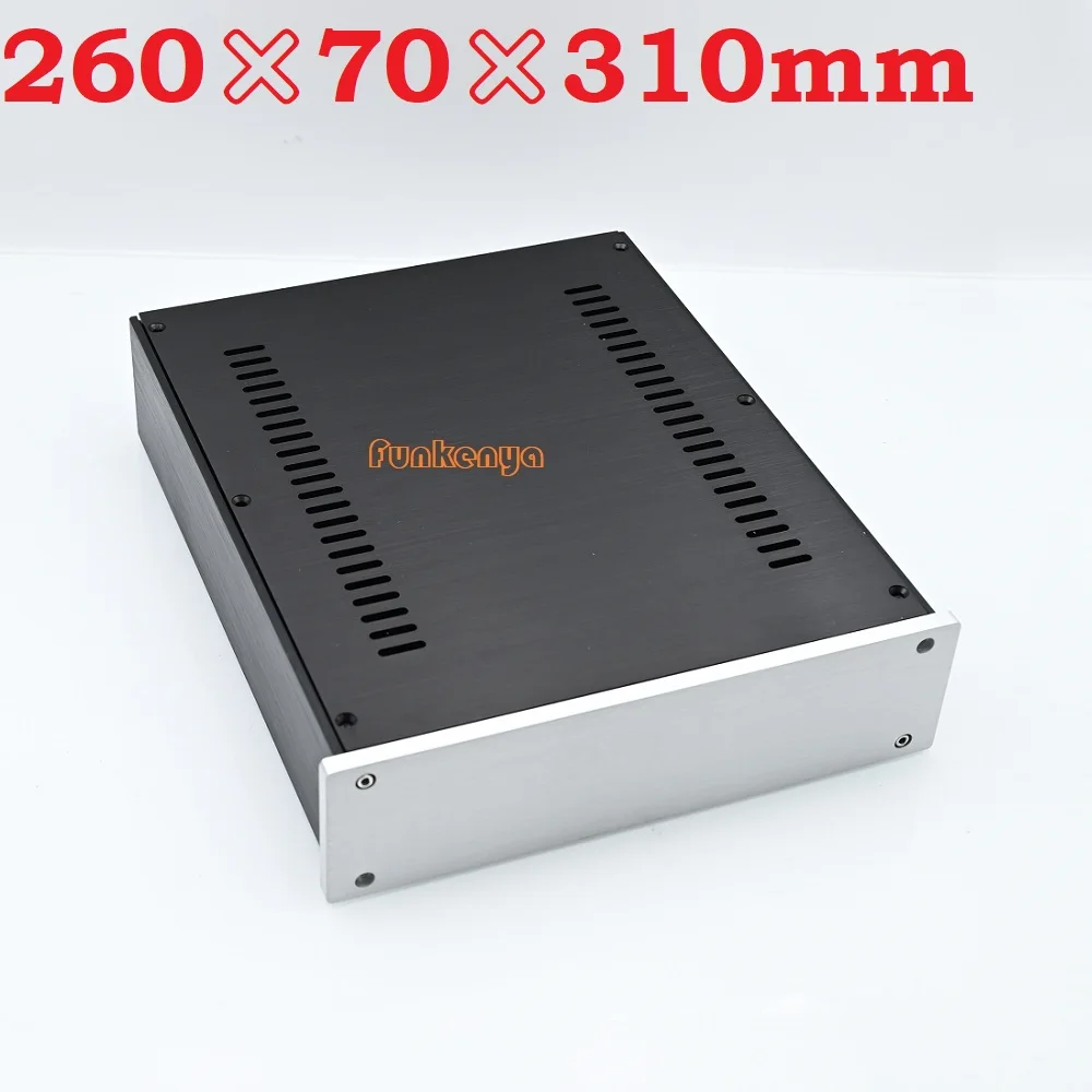 

260x70x311mm Home Audio Preamp Amp Housing Aluminum Power Amplifier Chassis Decoder case Headphone Chassis Rear Class Cabinet