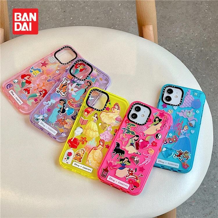 Bandai Disney Princess Case for iPhone 13 13Pro 12 12Pro 11 Pro X XS Max XR 7 8 Plus Shockproof Mobile Phone Back Cover iphone 13 pro max cover