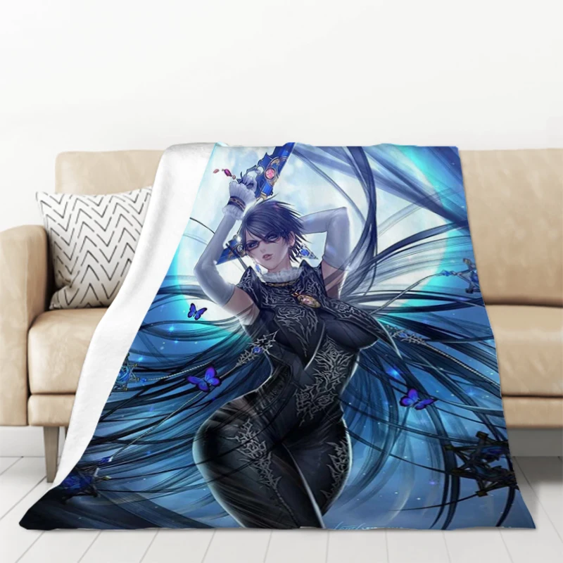 Bayonetta Game Blanket Fleece Blankets and Throws Plush Furry Bedspread on the Bed Microfiber Bedding Throw Knee Sofa Bedspreads 2