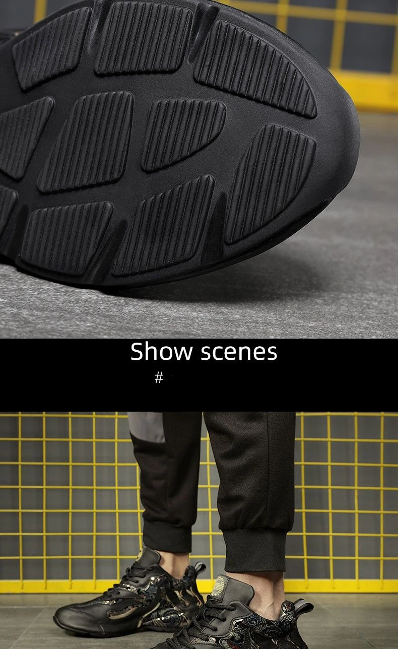 Neue Frühlings- und Herbsttasche Sole Dad Herren INS. Mode Sport Casual Leder Schwarz Schuhe Chaopai Atmungsaktiv_voghion.com