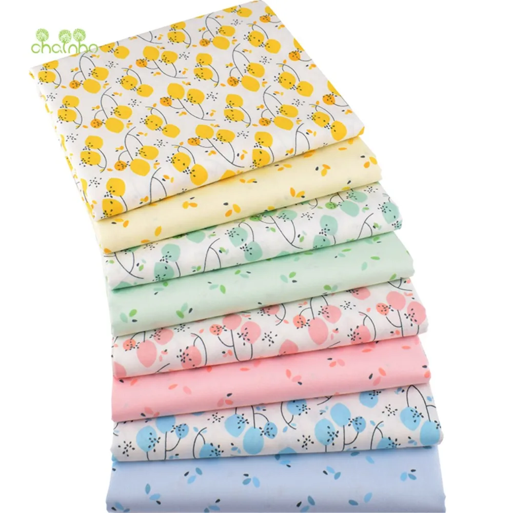 

Chainho,Printed Twill Weave Cotton Fabric,Patchwork Cloth,DIY Quilting & Sewing Material,Floral Series,8 Designs,3 Sizes,CC089
