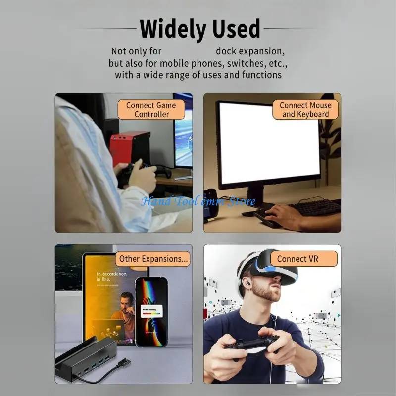 비디오 출력 금속 구조를 갖춘 H37F Type C USB 게임 시스템 확장 유닛