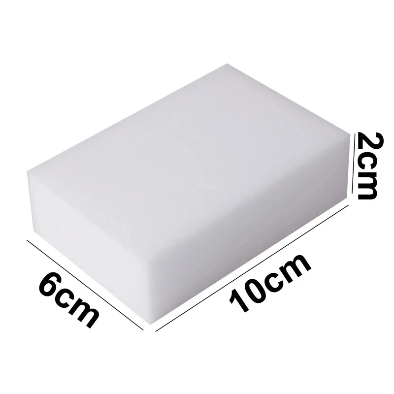 100pcs/Lot Magic Sponge Eraser White Melamine Sponge for Dishwashing Kitchen Bathroom Office Cleaner Cleaning Tools 100*60*20mm images - 6