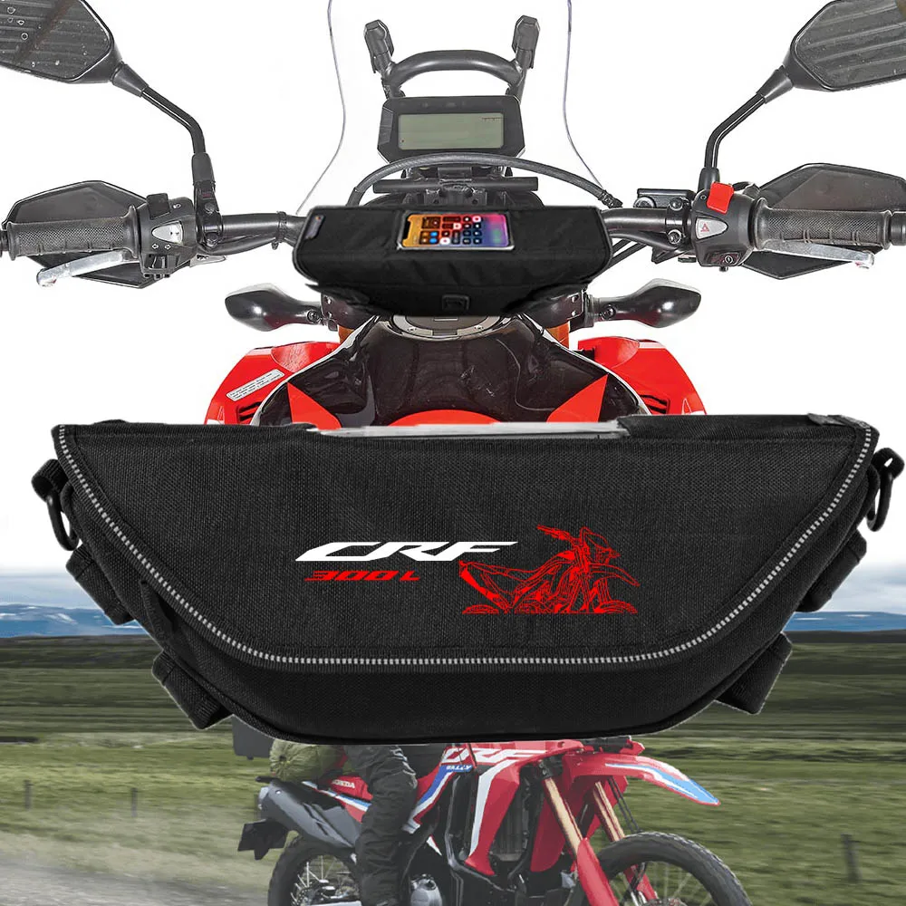 For Honda CRF300L CRF 300L CRF 300 L  Motorcycle accessory  Waterproof And Dustproof Handlebar Storage Bag  navigation bag motorcycle accessories aluminum radiator grille guard cover for honda crf 300l 2021 water network crf300l balck crf300 l silver