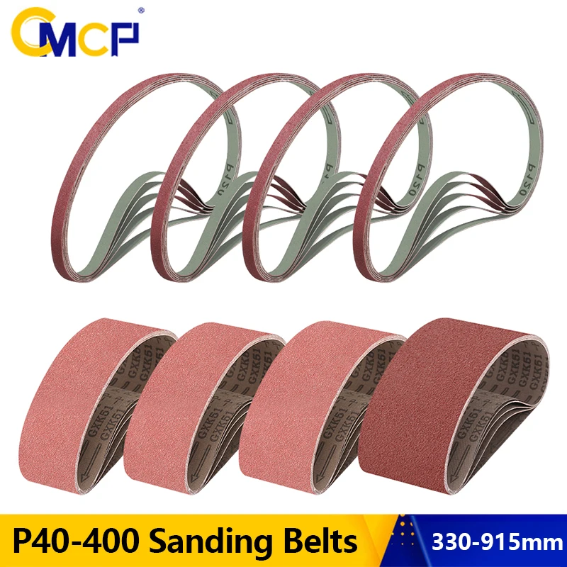CMCPSandingBeltsGrit5pcs40400AbrasiveBeltforWoodSoftMetal
