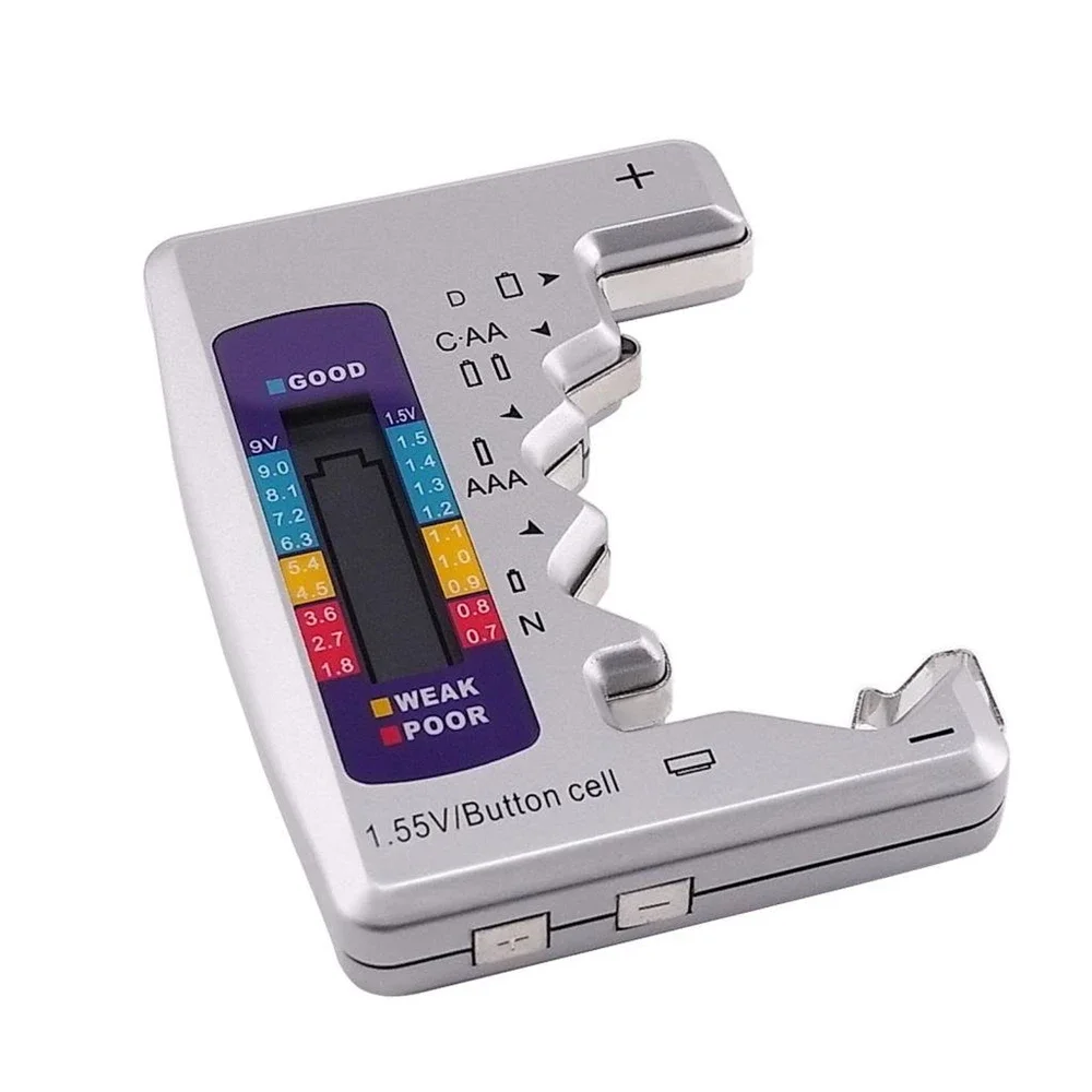 あまてむ｜enevolt(basic) ユニバーサル 電池チェッカー CR-V3 CR-P2 2CR5 CR123A CR2 6P ボタン コイン電池  単1 単2 単3 単4 単5 3R SYSTEMS 乾電池専用 ブラック｜電池チェッカー デジタルバッテリーテスターディスプレイ  AA/AAA/9V/1.5V コインセルバッテリー容量 ...