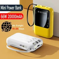 NEW 20000mAh Mini Power Bank 66W Portable Charger Fast Charging Powerbank External Spare Battery for IPhone Huawei Xiaomi Phone 2