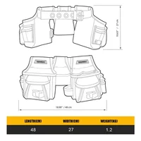 ToughBuilt TB-304-4 Handyman Tool Belt With 12 Pockets Tools Packaging Bag 2