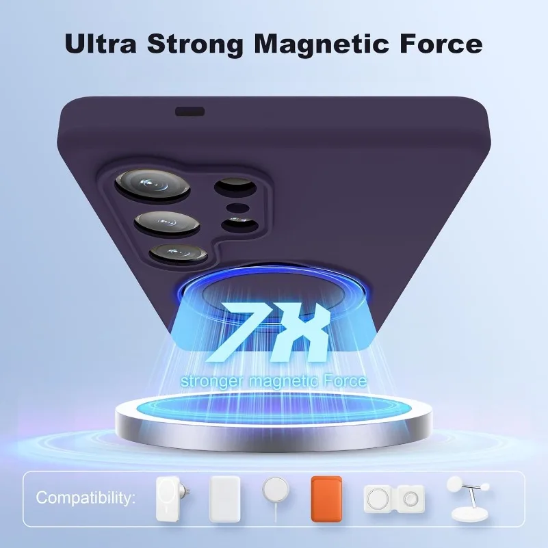 Liquid Silicone Magnetic Soft Phone Case Cover