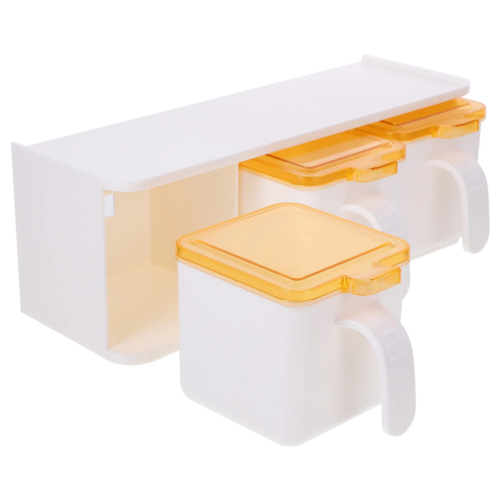 

1 Set Spice Jars 3-grid Spice Rack Seasoning Box Condiment Storage Container Reusable Seasoning Rack Spice Holder