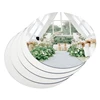 Round Mirror Glass Tray DIY Acrylic Circle Candle Plates Wedding Party Table Centerpiece Decoration Large Capacity Platter Tiles 4