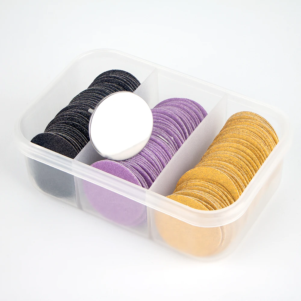 Foot Sanding Paper 60PCS Purple gold white Replaceable Sanding Paper Disc With Shaft for Pedicure Tool Remove Dead Skin calluse Nozzle Foot File