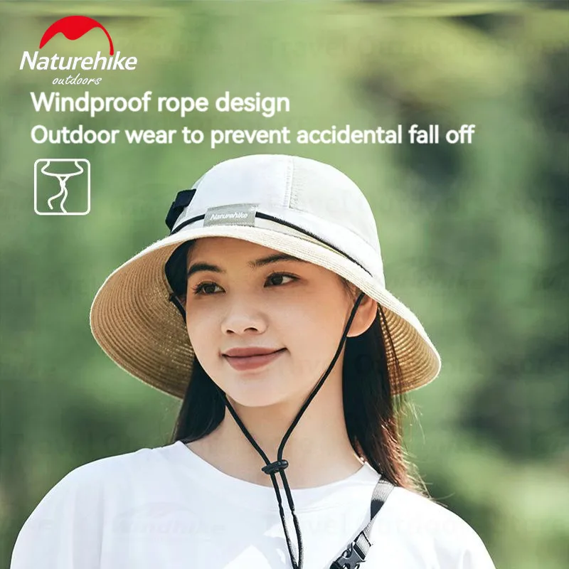 Naturehike Waterproof Straw Hat Sun Protection Cap for Outdoor Camping Hiking Jungle Fishing Sunscreen UPF 50 Unisex Women Men