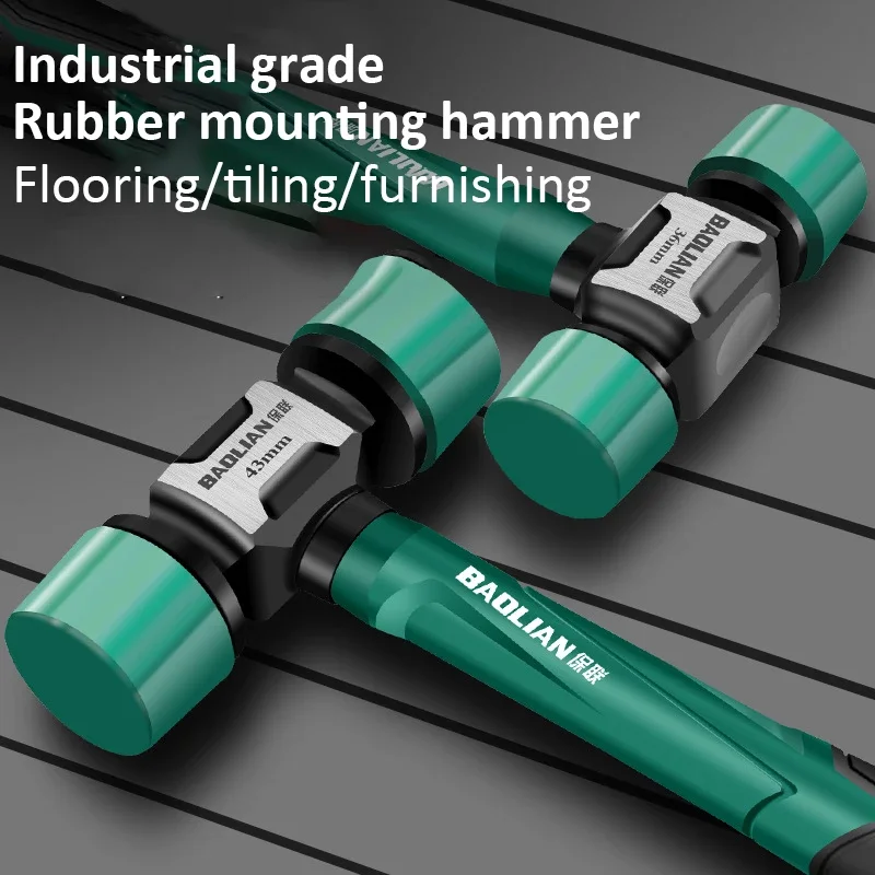 Rubber Hammer 27/36/43mm Multifunction Resilience Rubber Hammer Anti-vibration Non-slip TPR Head Installation Mallet Hand Tools 5