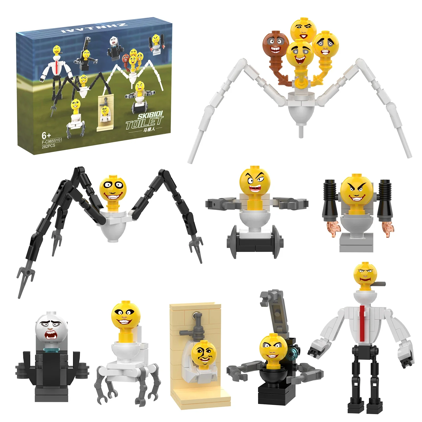 Moc Hot Skibidis Toilet Titans Battle Pack Tv Man Van Skibidi Cars Building Blocks Stantuffo Cameraman Toiletted Man Brick Kid Toys