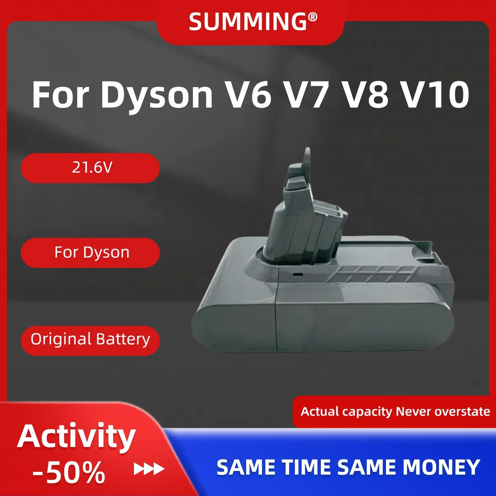 8000mAh для Dyson V6 V7 V8 V10 перезаряжаемый Аккумулятор для пылесоса Sy10 Sy11 SV12 SV09, батарея DC58 для батареи Sony