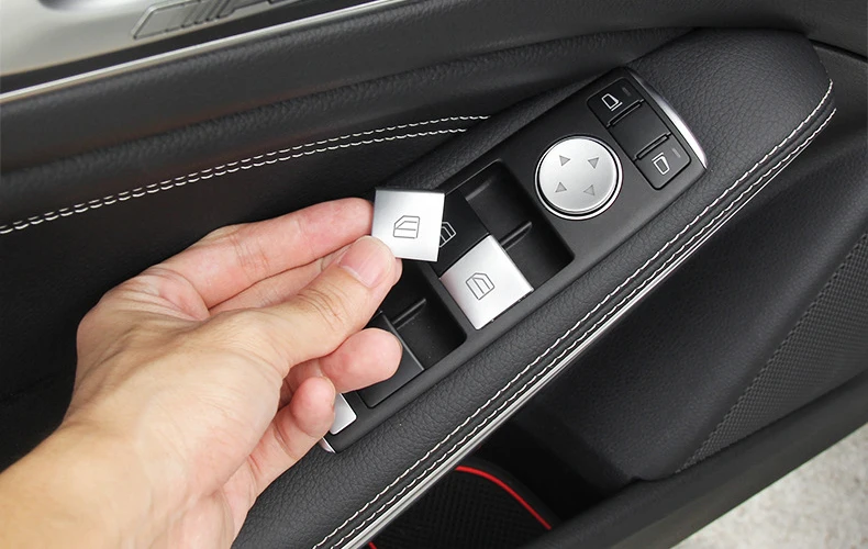 For Mercedes Benz CLA 180 200 GLA 180 200 2013 2014 2015 2016 2017 2018 2019 14x Car Parts Window Switch Button Repair Stickers