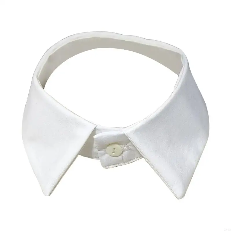 Odłączany fałszywy kołnierz elegancki warstwowy fraurowany przedni krawat wkładka szyi do damskiej wiktoriańskiej imprezowej