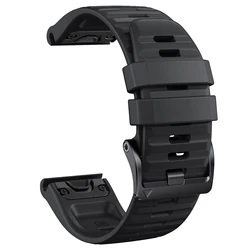 Durable QuickFit Silicone Strap - Premium Fitness Watch Band Accessory - QuickFit 26mm (Black)
