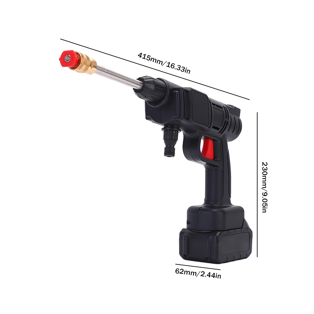 High Pressure Portable Car Washer 200W 12V-21V Garden Watering Gun Wireless Removable Accessories for Car Home Cleaning 6