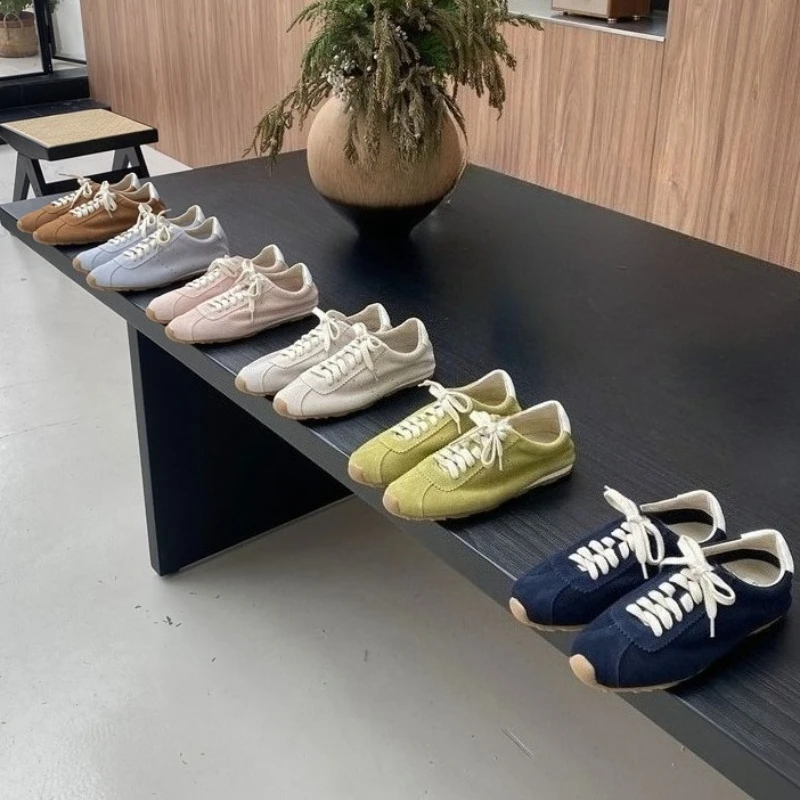 Basic Solid Color Casual Shoes, Lightweight And Comfortable, Versatile Shoes For Campus Shopping_voghion.com