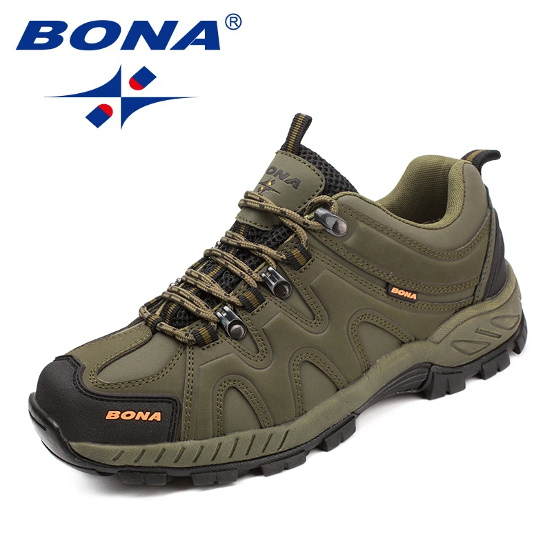 BONA Classics Style Men hiking shoes Lace Up Men Sport Shoes Outdoor Jogging Trekking Sneakers