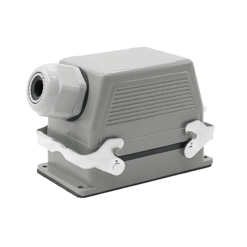 Connettore Rettangolare H24B-He-024-1: 24 Poli, 16A, 500V, IP65, In Lega Di Alluminio (139x43x72 Mm) - Per Applicazioni Industriali Ad Alta Potenza