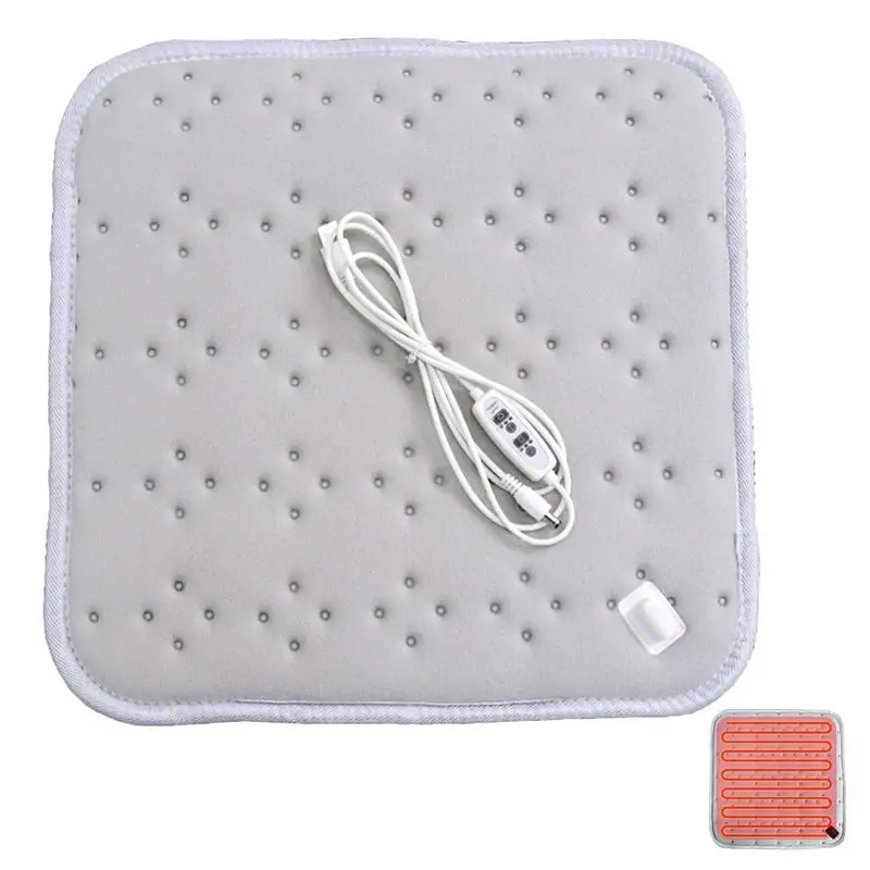 

Car Heating Pad USB Winter Warmers For Men 3 Temperature Settings 5v Electric Heating Pad For Bed Portable Heating Pad For Car